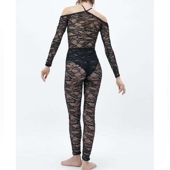 NWT Zara Lace Bodysuit and Leggings Set - Picture 12 of 16